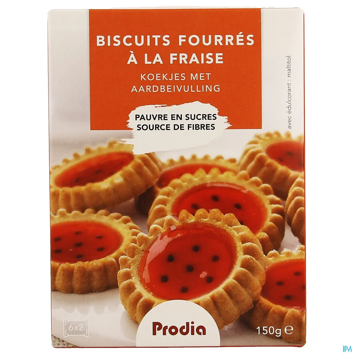 Prodia Gevulde Koekjes Aardbei 150g 5850