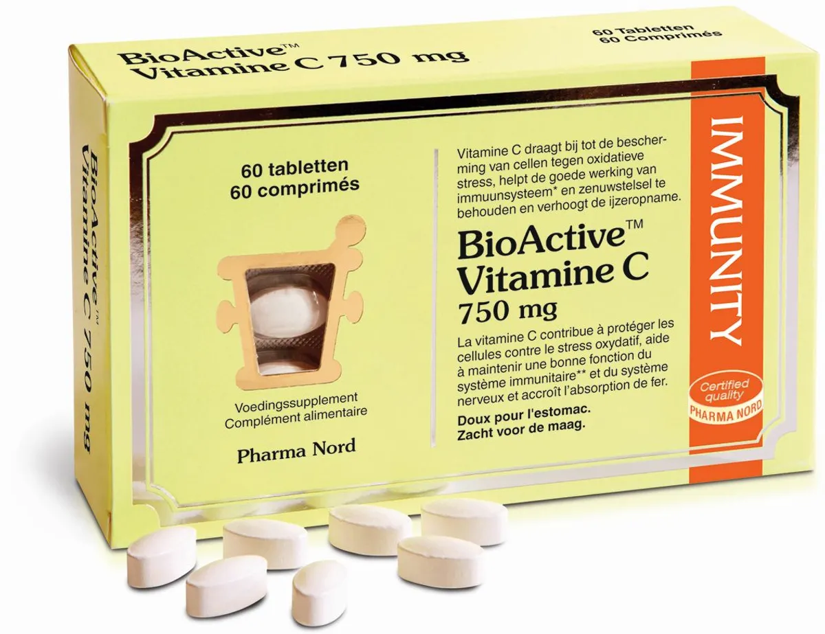 BioActive Vitamine C 750mg 60 Comprimés