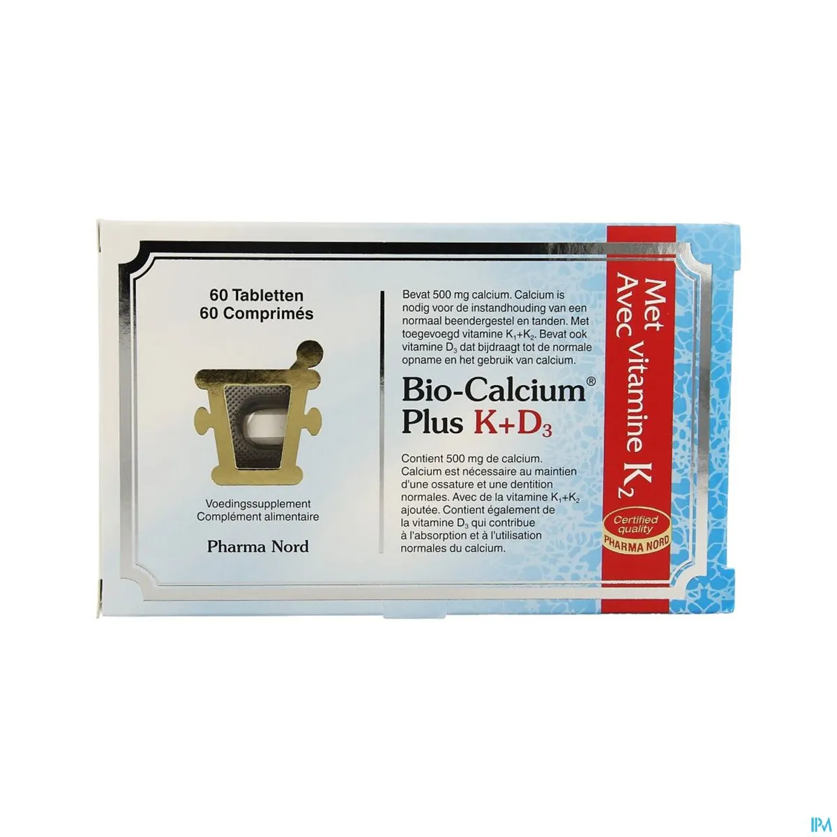 Bio-Calcium + Vitamine K en D3 60 tabletten