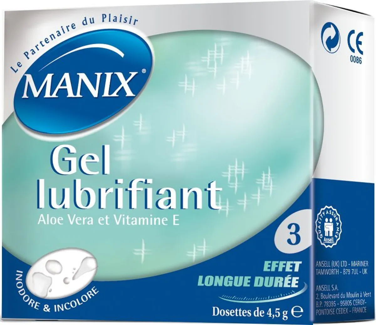 Manix Gel Lubrifiant 3x5ml