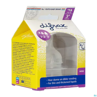 Difrax Tétine Natural Wide 1-2-3 3+