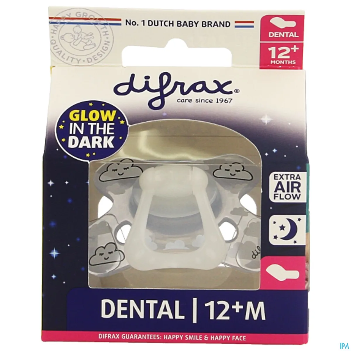 Difrax Fopspeen Dental +12 Nacht