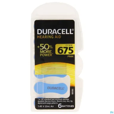 Duracell Easytab Batterij Hoorapparaat Da675 6 Blauw