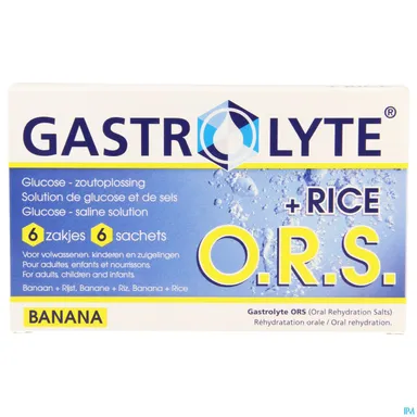 Gastrolyte ORS Rijst Banaan 6 Zakjes Poeder