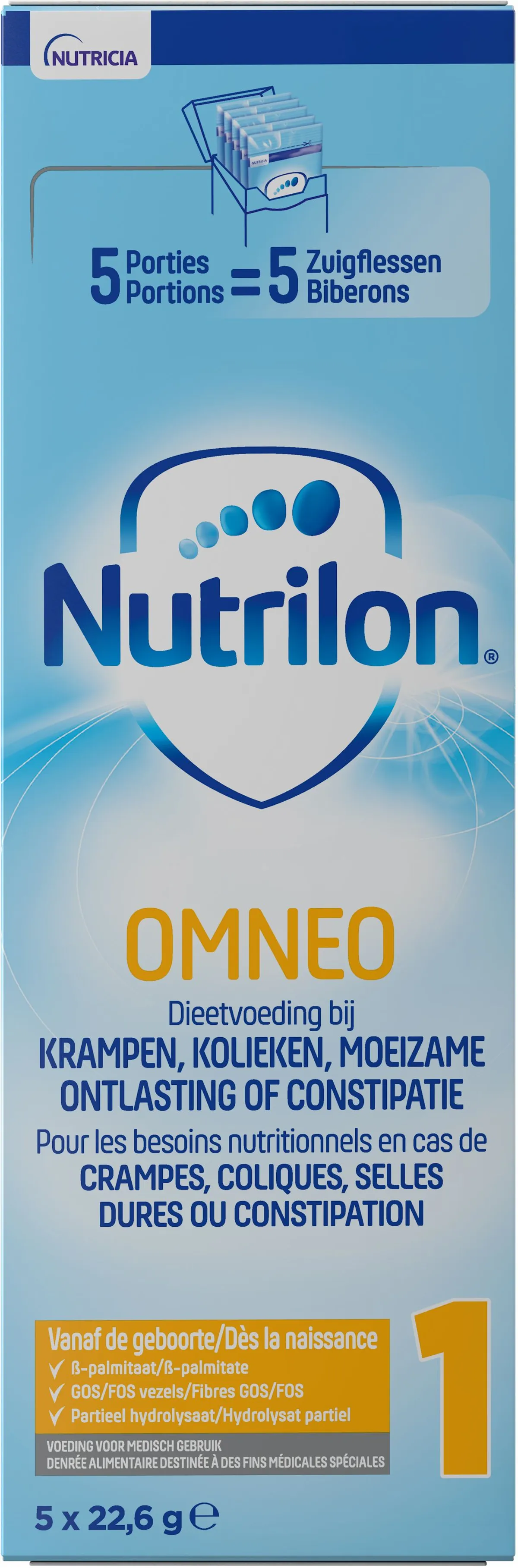 Nutrilon Omneo 1 Lait En Poudre Pour Nourrissons Sachets 5x23g