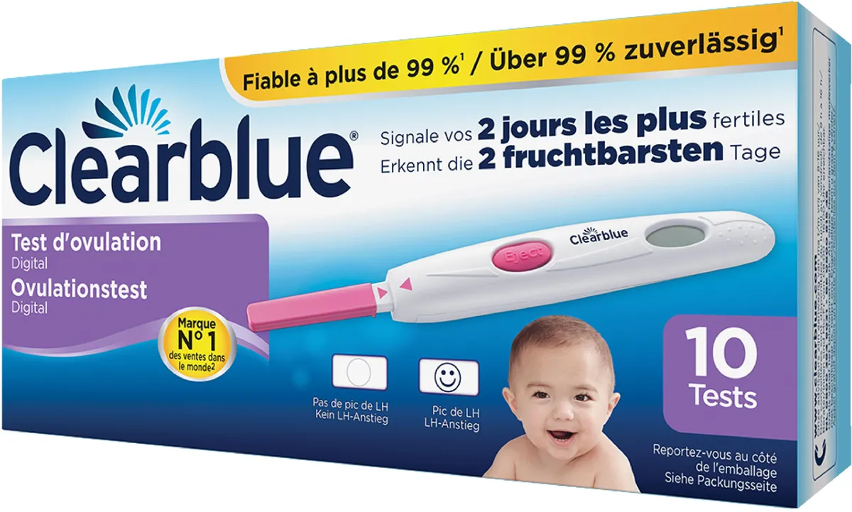 Clearblue Test d'Ovulation Digital 10 Tests
