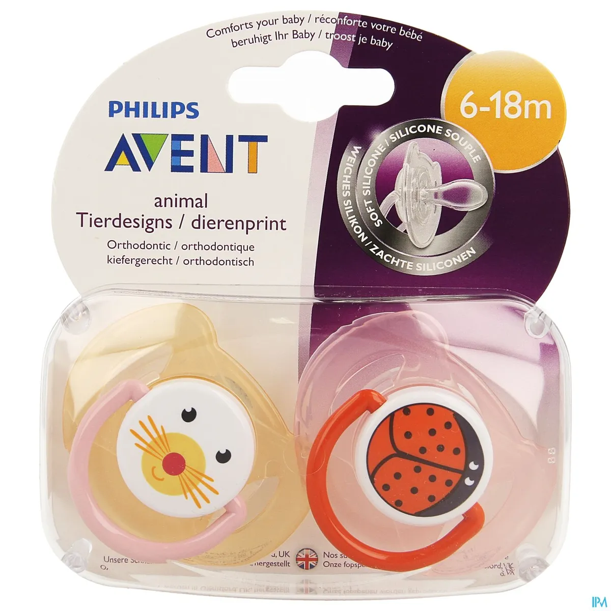 Avent Fopspeen Dieren Dubbele Silicone 6-18m 2