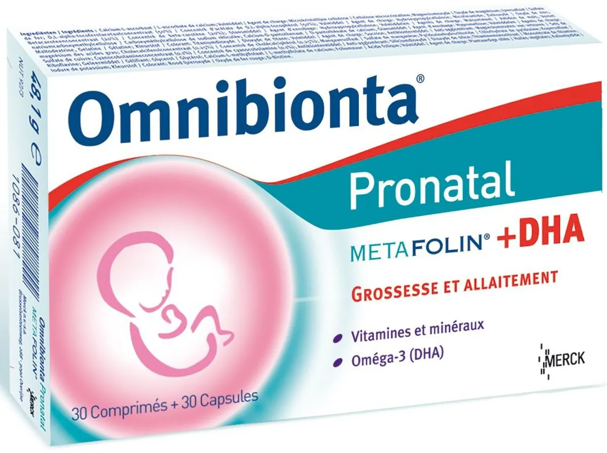 Omnibionta Pronatal Metafolin + DHA 30 Comprimés + 30 Capsules