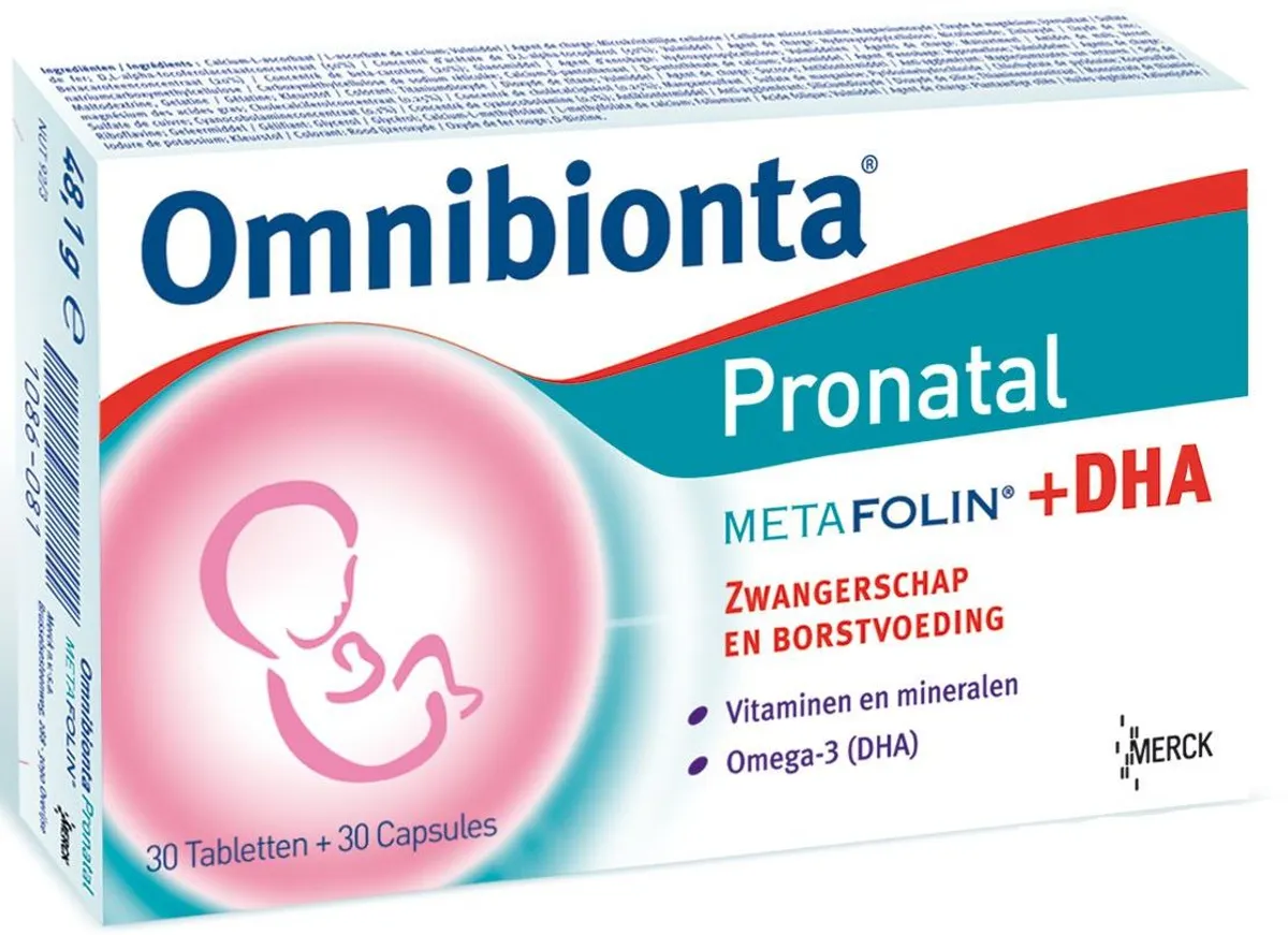 Omnibionta Pronatal Metafolin + DHA 30 Tabletten + 30 Capsules