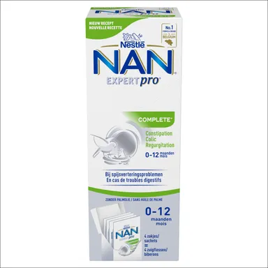 NESTLÉ NAN ExpertPro Complete Comfort Sticks Lait Pour Nourrissons 0-12 mois 4x26,2g