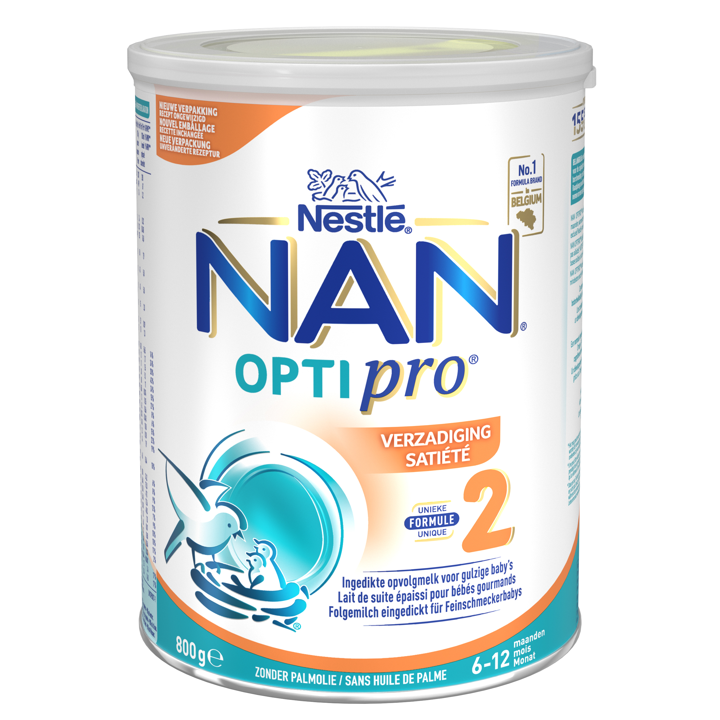 NESTLÉ NAN Optipro Verzadiging 2 Ingedikte Groeimelk Baby 6-12 maanden 800 g