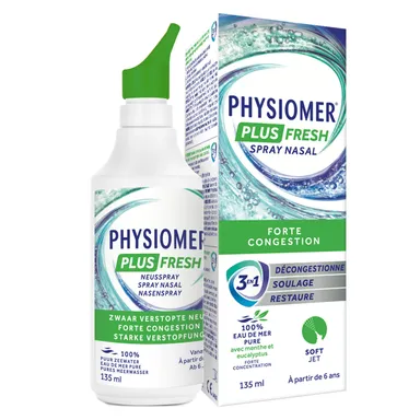 Physiomer Spray nasal Plus Fresh Menthe & eucalyptus 135ml