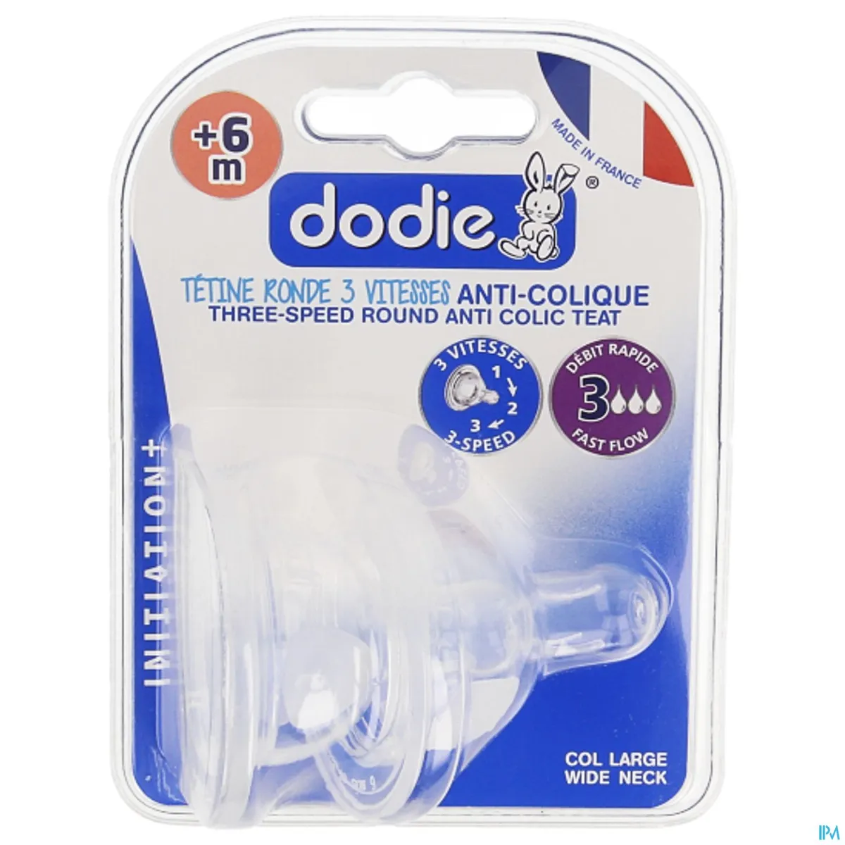 Dodie Speen Initiation+ 3 Snelheden Debiet 3 Wijde Hals 2 Stuks (+6 maanden)