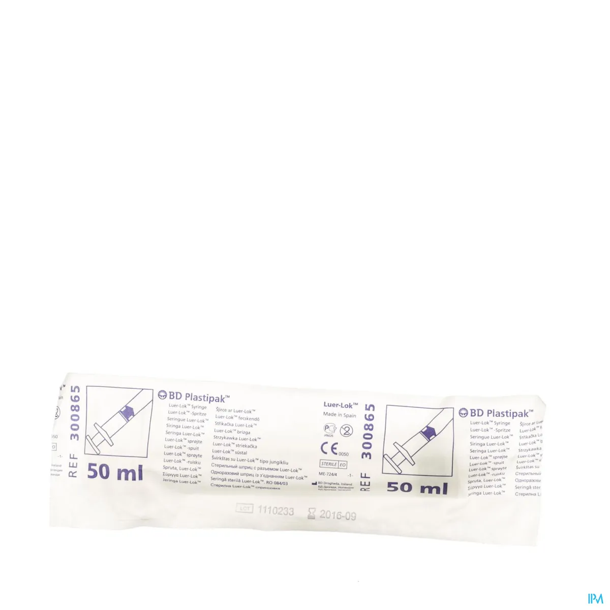 BD Plastipak Seringue Luer 50-60ml 1 Pièce