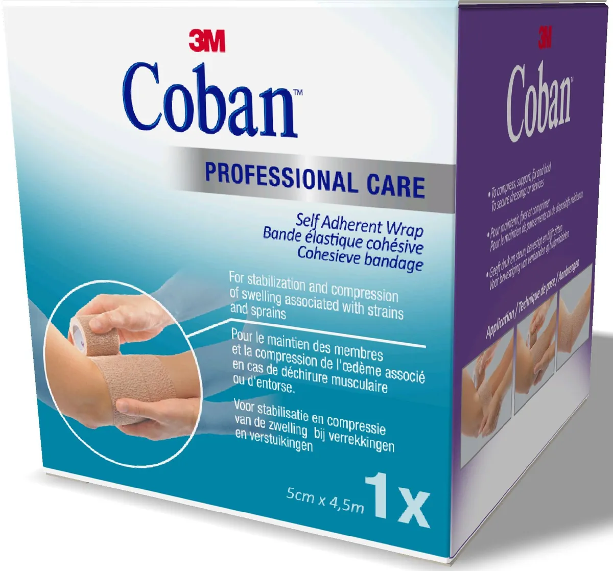 Coban 3M Bande Elastique Cohésive 5cm x 4,5m