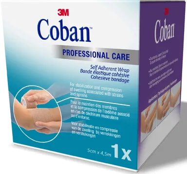 Coban 3M Bande Elastique Cohésive 5cm x 4,5m