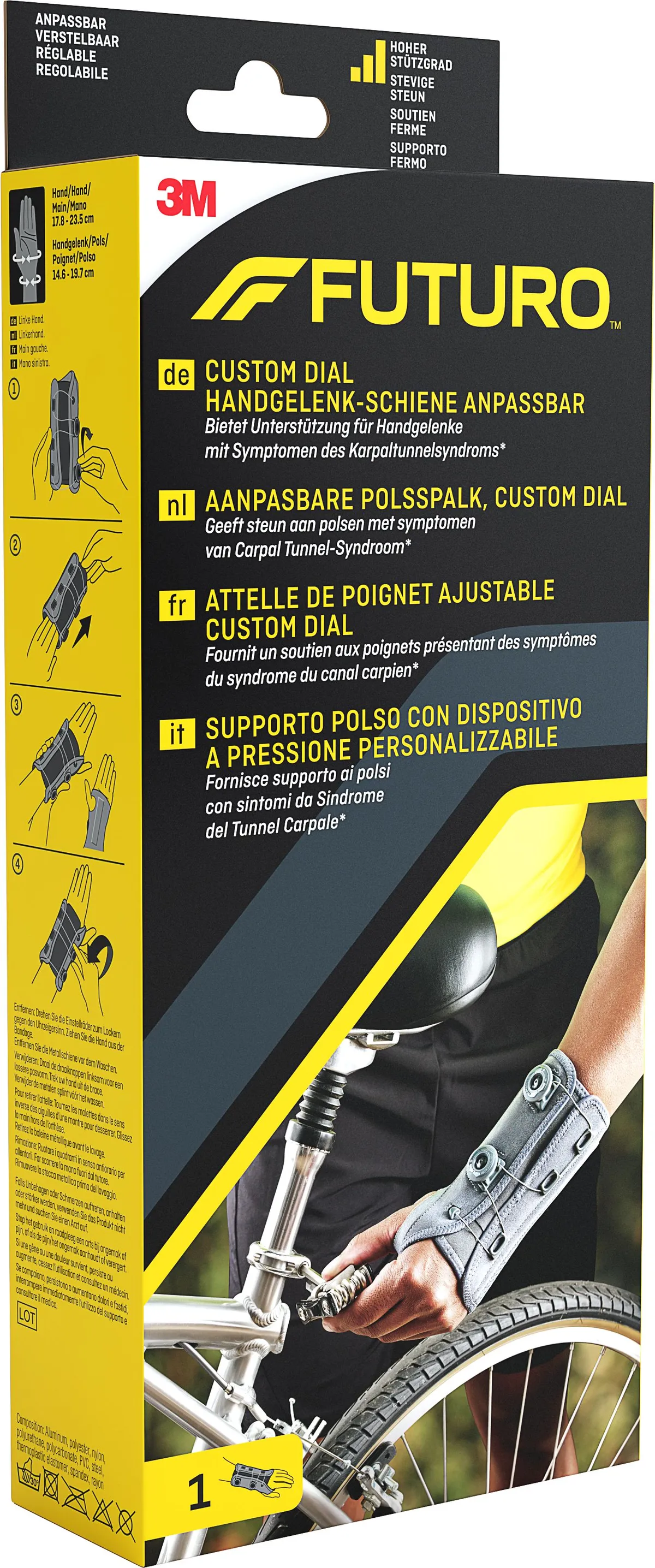 Futuro Attelle Poignet Ajustable Custom Dial Gauche