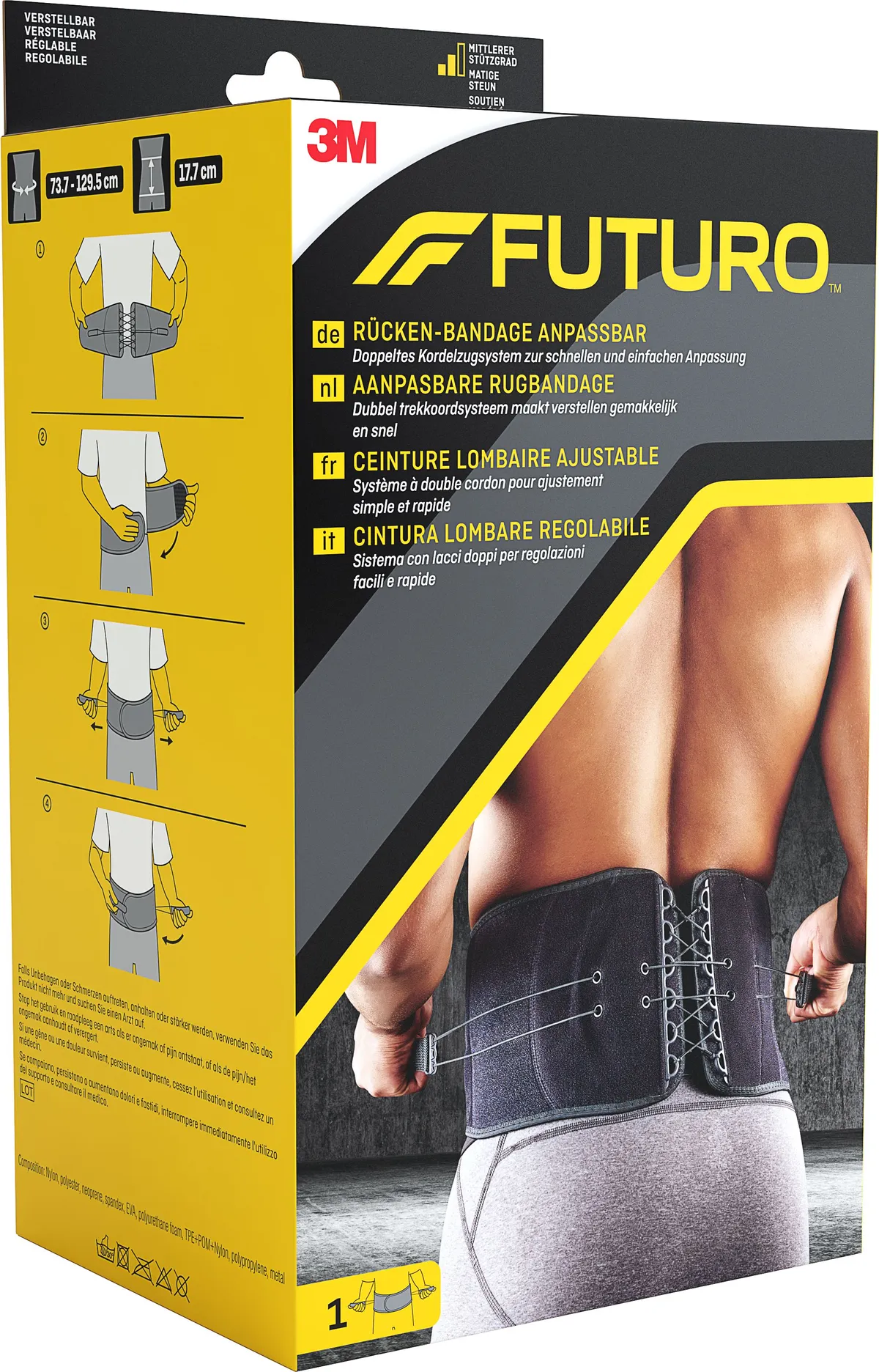 Futuro Aanpasbare Rugbrace Zwart