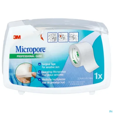 Micropore 3M 25mmx9,14m Nieuwe Roller 1530-1