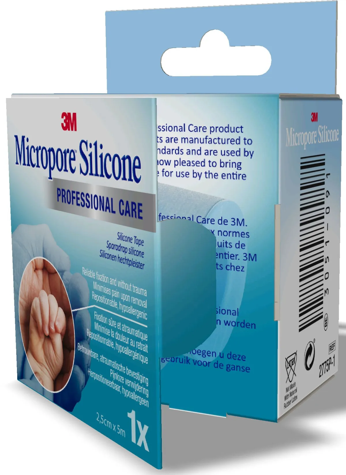 Micropore 3M Sparadrap Silicone 2,5cm x 5m