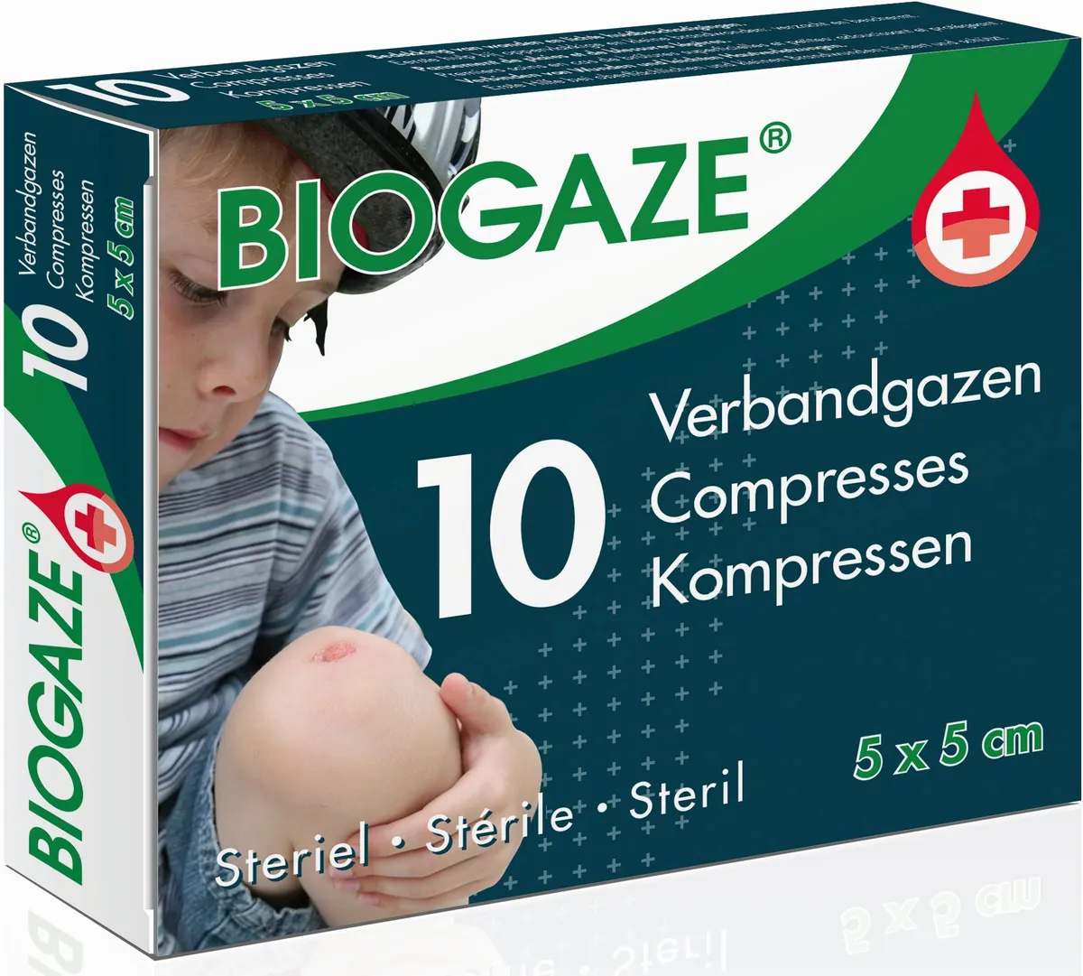 Biogaze 10 Compresses Stériles 5x5cm