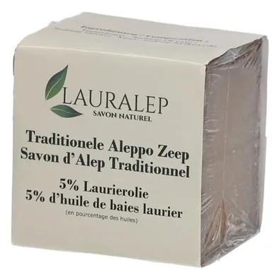 Lauralep Traditionele Aleppozeep 5% Laurier 180g