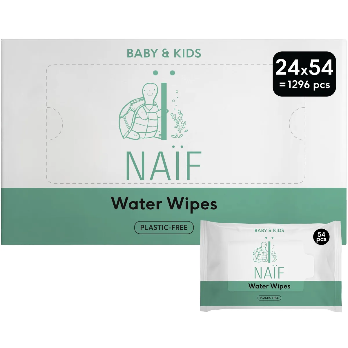 Naïf Baby & Kids Lingettes à l'Eau 24x54 Pièces