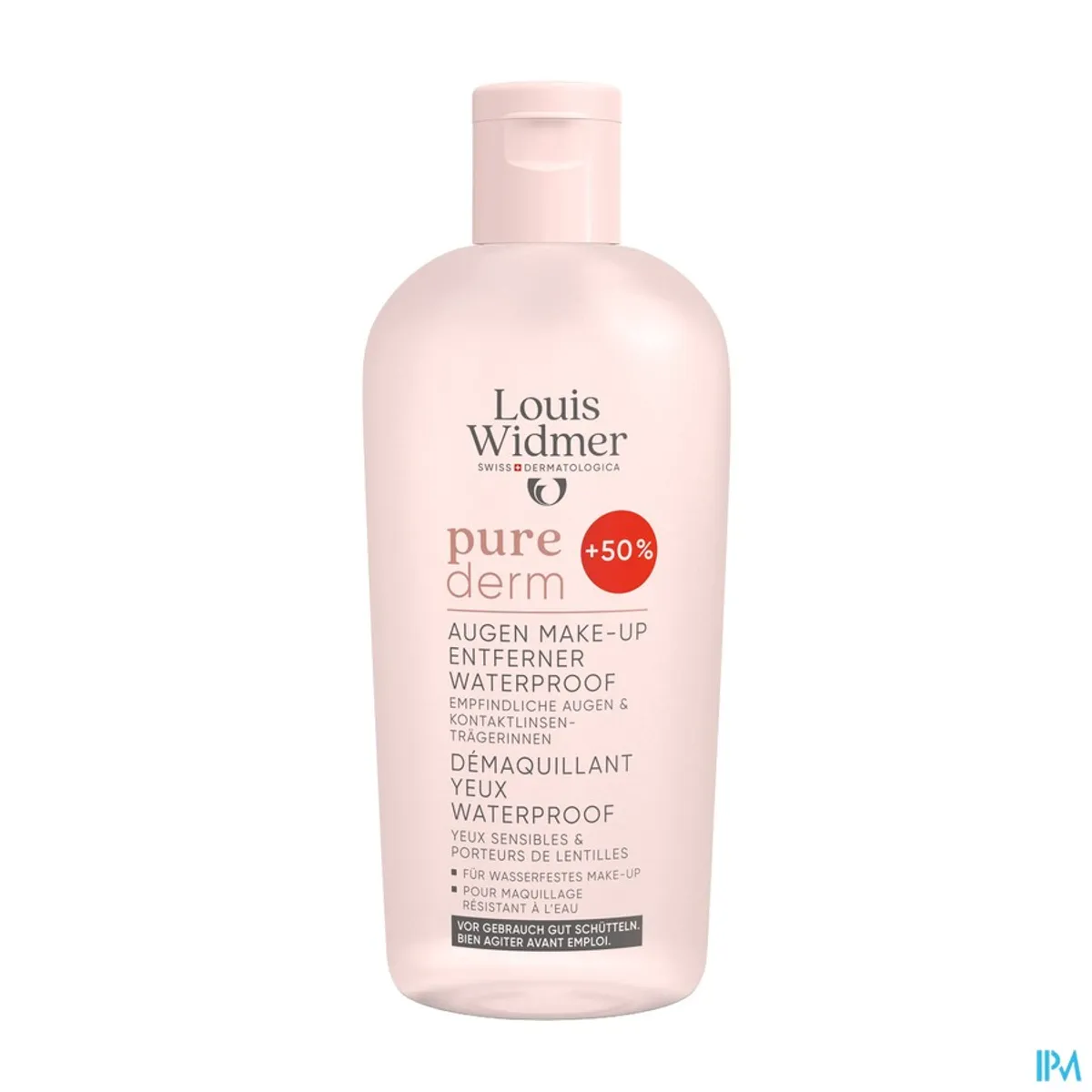 Louis Widmer Purederm Démaquillant Yeux Waterproof Sans Parfum 150ml