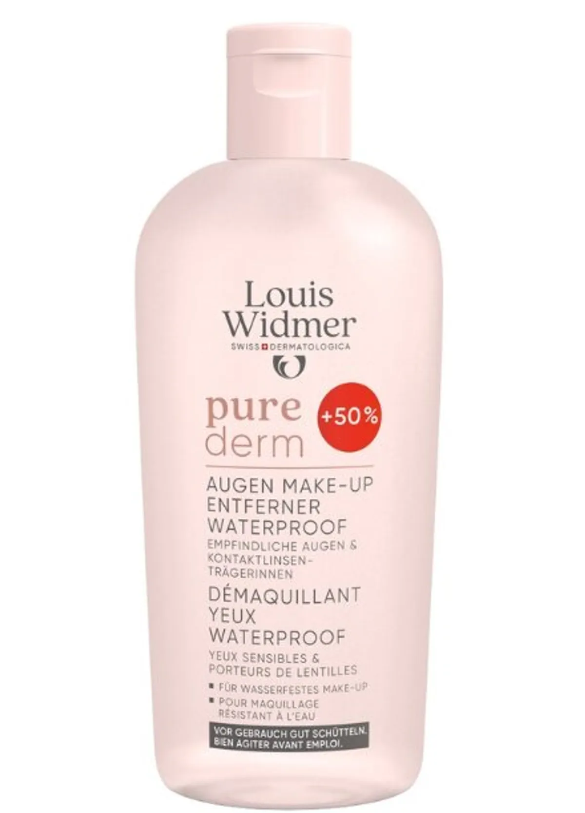 Louis Widmer Purederm Démaquillant Yeux Waterproof Sans Parfum 150ml