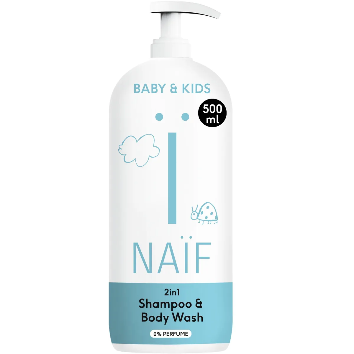 Naïf Baby & Kids 2-in-1 Shampoo & Douchegel Parfumvrij 500ml