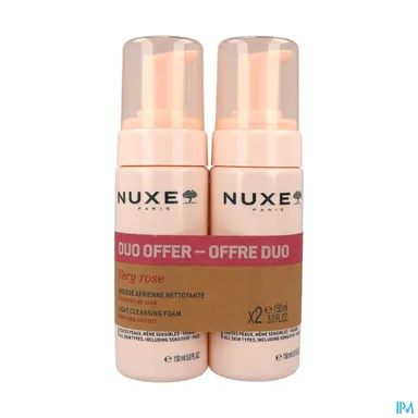 Nuxe Very Rose Luchtig Reinigingsschuim 2 x 150 ml