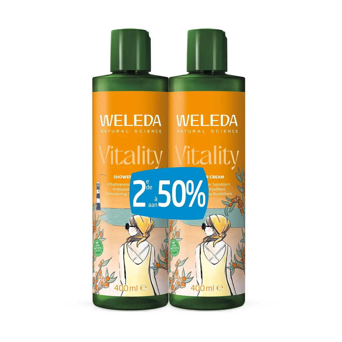 Weleda Duo Douchecrème Vitality Duindoorn 2 x 400 ml