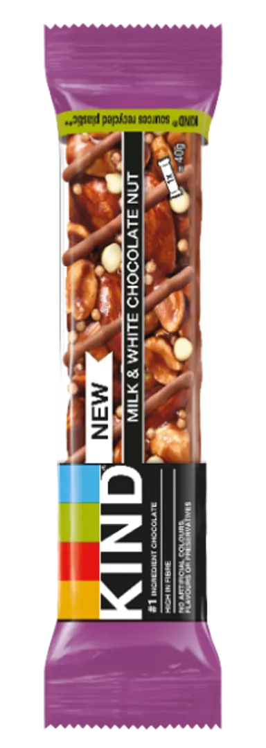 BE-KIND Milk & White Chocolate Nut 40g