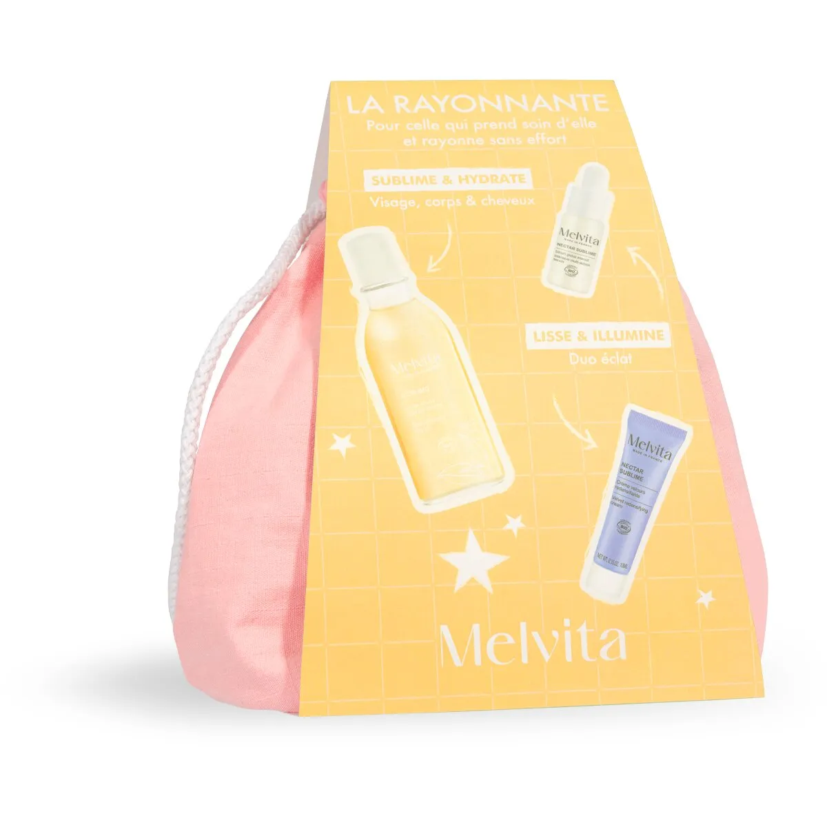 Melvita Coffret La Rayonnante Kit Eclat Anti-âge 3 Produits
