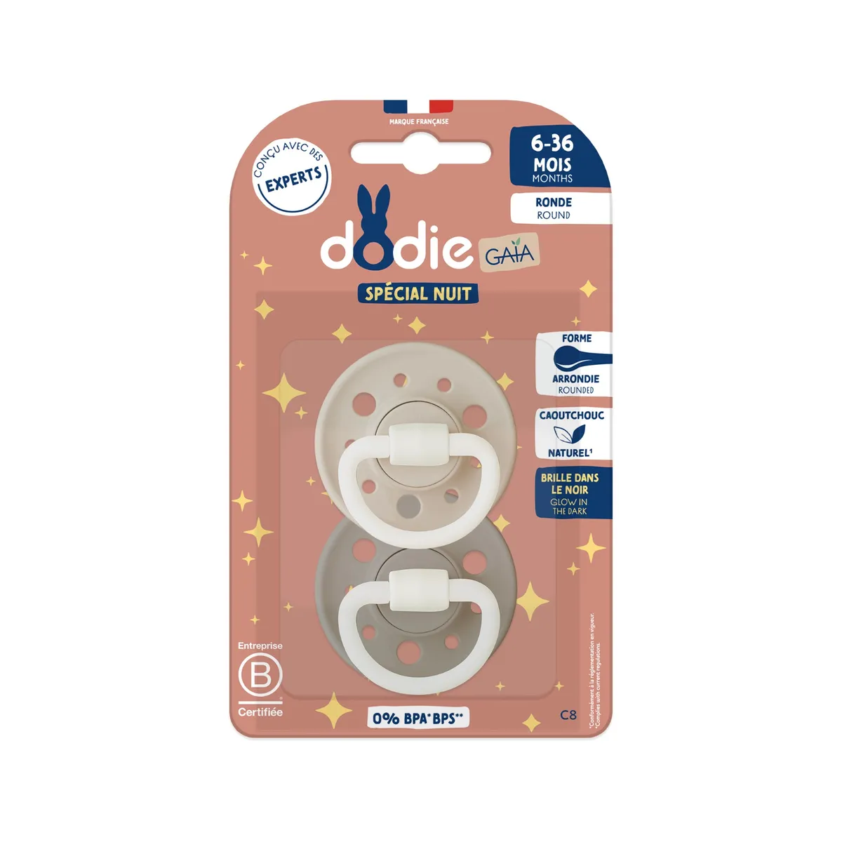 Dodie Fopspenen Gaia + 6M Duo Maanlicht