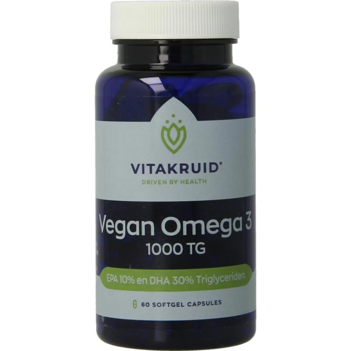 VITAKRUID VEGAN OMEGA 3 1000 TRIGLYCERIDEN 300 DHA 100 EPA 60 CAP