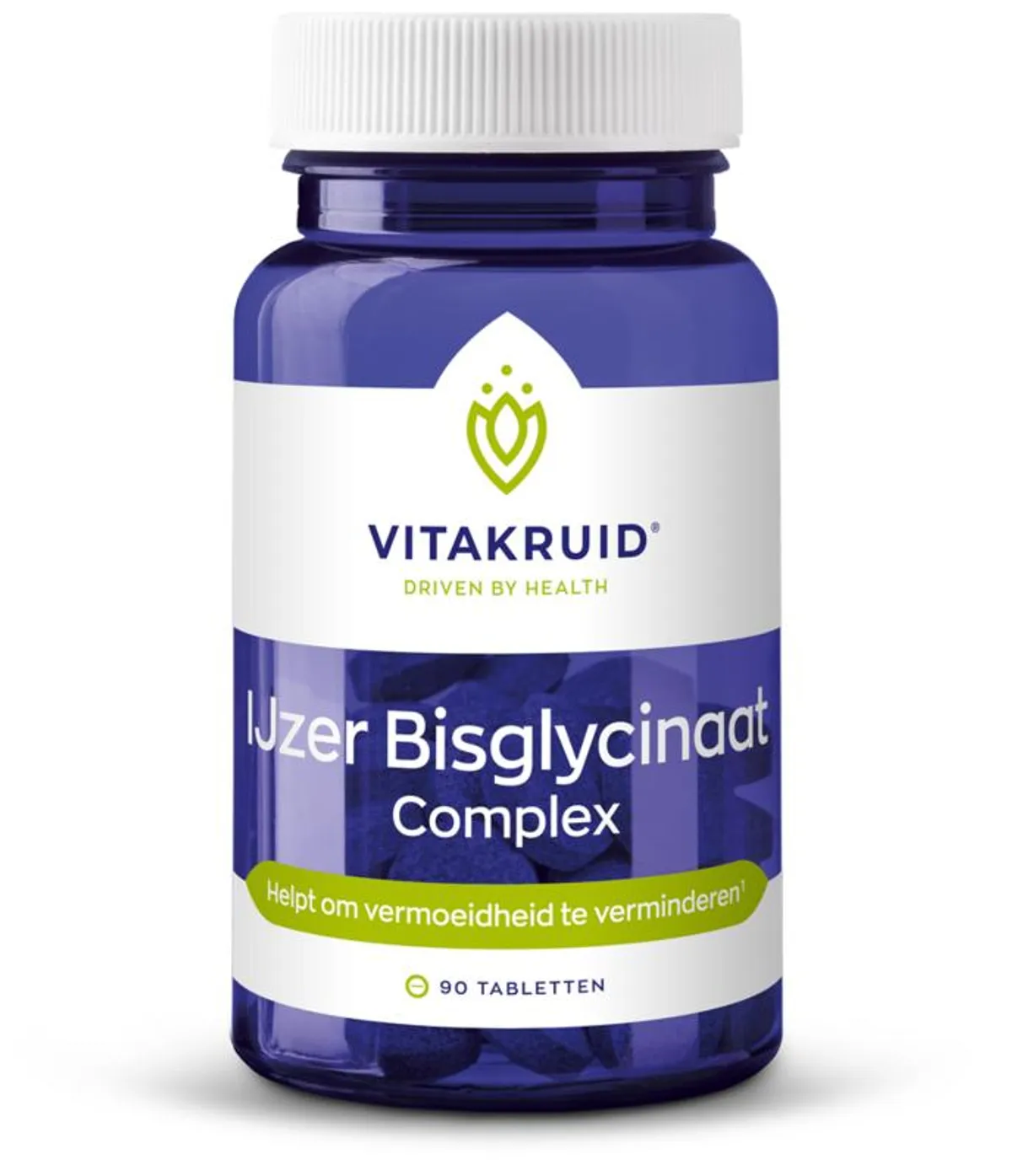 Vitakruid IJzer Bisglycinaat Complex Vitamine C 90 Tabletten