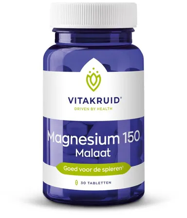 Vitakruid Magnesium 150 Malaat + B6 30 Tabletten