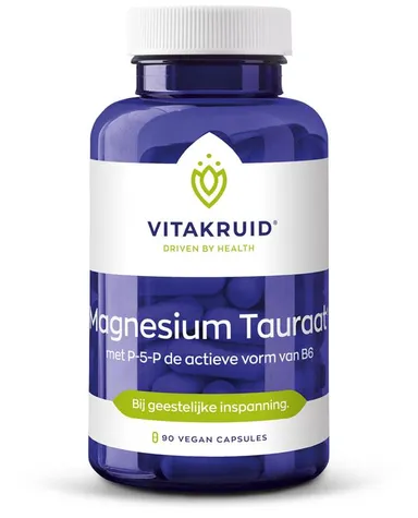 VITAKRUID MAGNESIUM TAURAAT MET VITAMINE B6 (P-5-P) 90 CAPS
