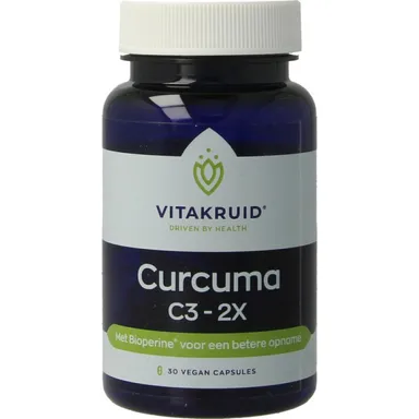 VITAKRUID CURCUMA C3-2X (95%  CURCUMINOIDEN) MET BIOPERINE 30 CAPS