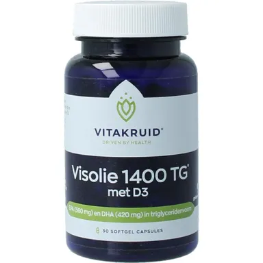 VITAKRUID VISOLIE 1400 TG TRIGLYCERIDEN MET D3 30 CAP