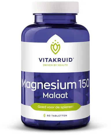 VITAKRUID MAGNESIUM 150 MALAAT MET VITAMINE B6 (P-5-P) 90 TABS