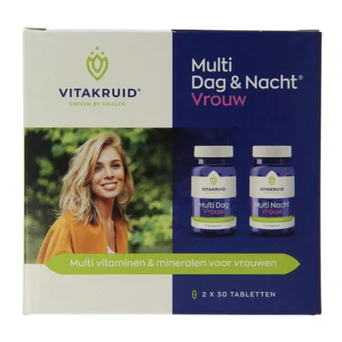 VITAKRUID MULTI DAG & NACHT VROUW 100% VEGAN 2 X 30 60 TAB