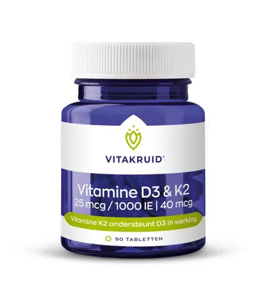 VITAKRUID VITAMINE D3 25MCG & K2 40MCG (MENAQ7) 90 TAB