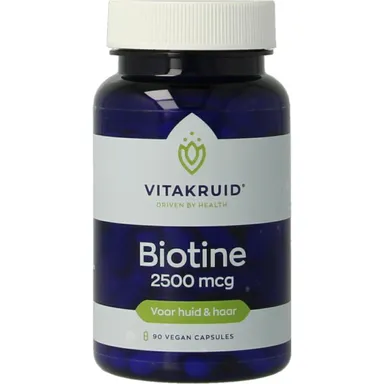 VITAKRUID BIOTINE 2500 MCG VOOR HUID, HAAR & NAGELS 90 CAPS