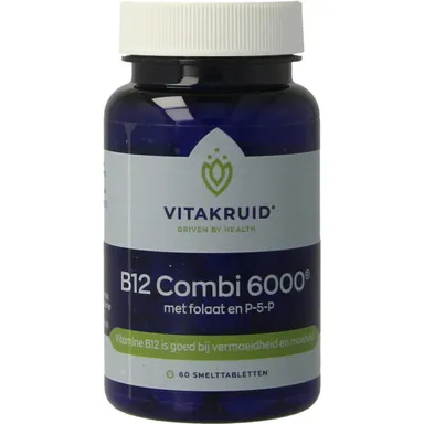 Vitakruid B12 Combi 6000 met Folaat en P-5-P 60 Tabletten
