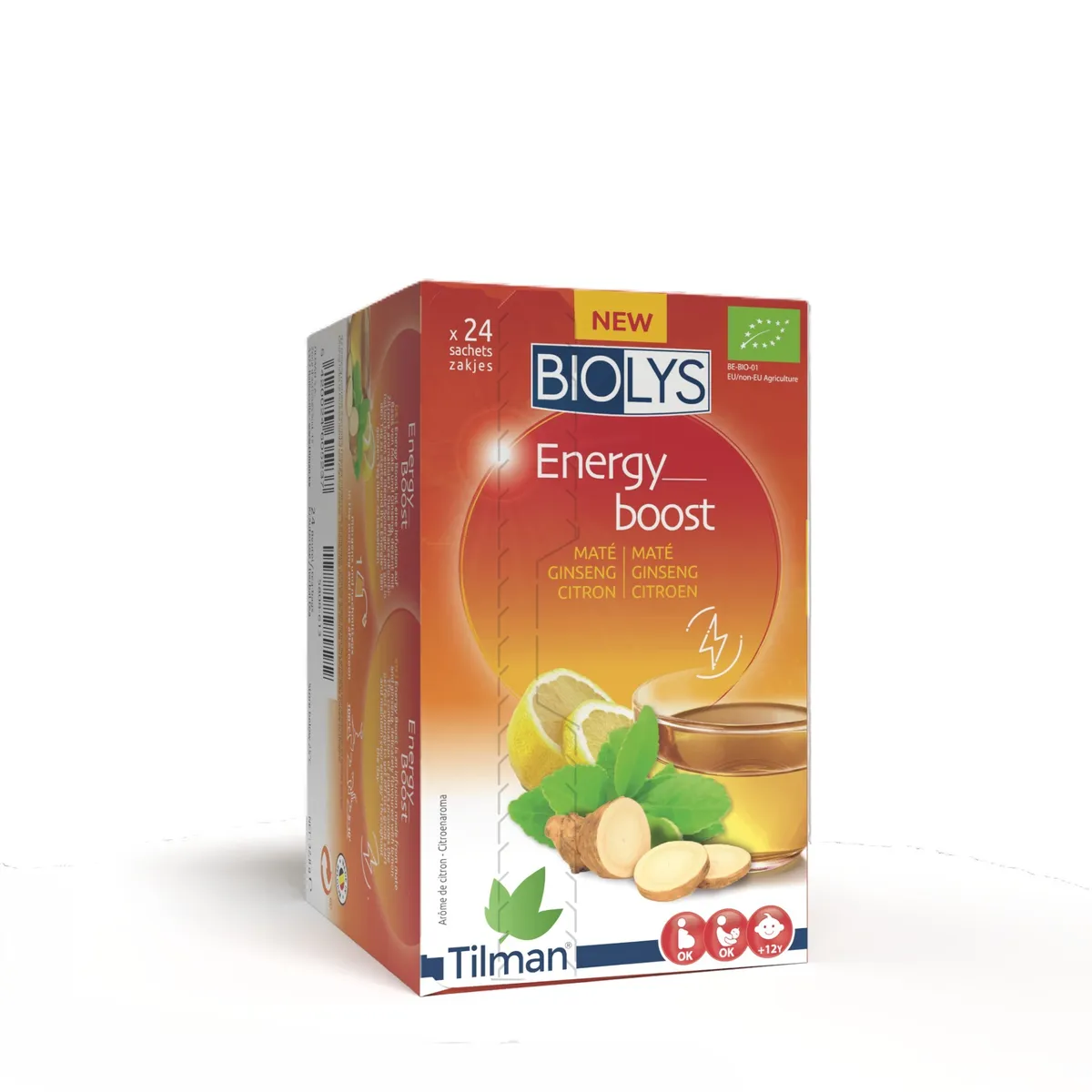 Biolys Maté Ginseng Citroen Energy Boost 24 Zakjes
