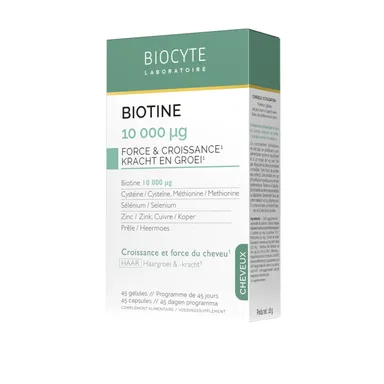 Biocyte Biotine 10 000 µg 45 Capsules