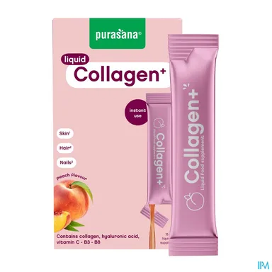 PURASANA COLLAGEN+ LIQUID GEL STICKS 15X10 ML