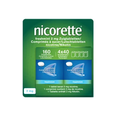Nicorette Freshmint 2 Mg De Nicotine 160 Comprimés À Sucer
